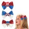 3Pcs 4th of July Hair Bow Clips Patriotic Glitter Hair Clips Red White Blue Bows Barrettes Sparkly Sequins bow Hairpin Independence Day Hair Accessories for Women Girl Memorial Party Decoration